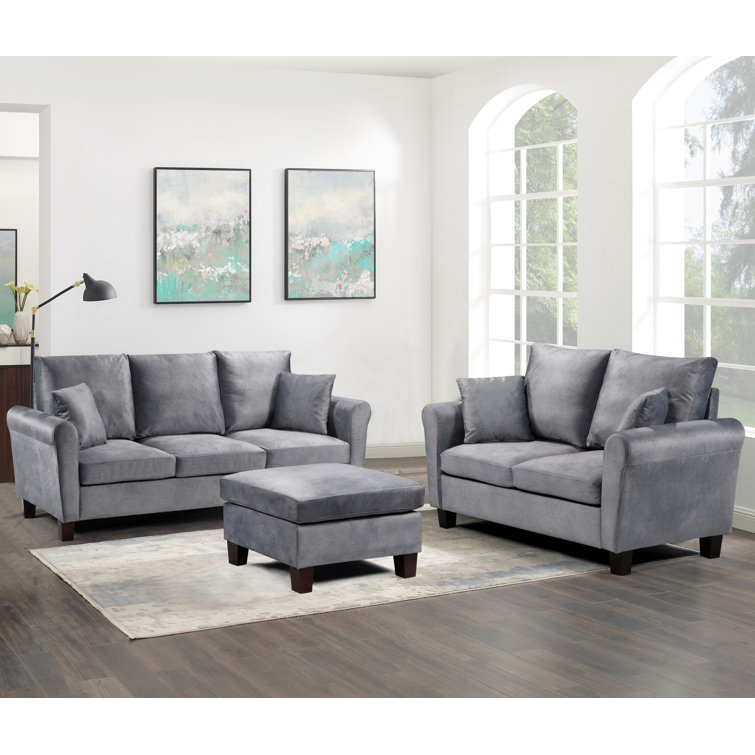 Rosdorf Park Alamea 2 Piece Velvet Living Room Set Wayfair.co.uk
